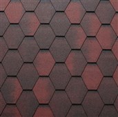 TEGOLA Střešní šindel PREMIUM LINE MOSAIK 010 2-Tone red, cena za m2